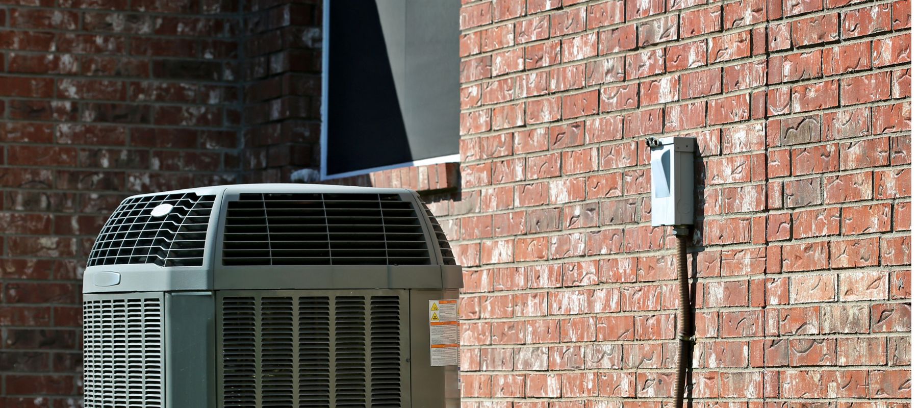 closeup of an outdoor hvac unit