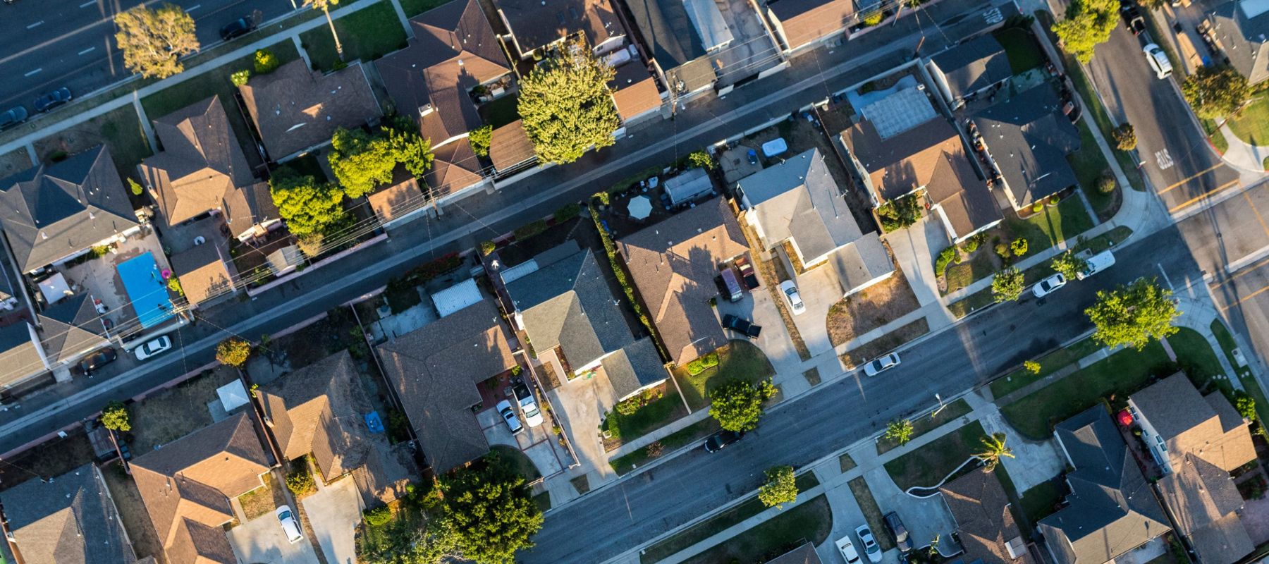 a bird's eye view image of a Shavano Park neighborhood