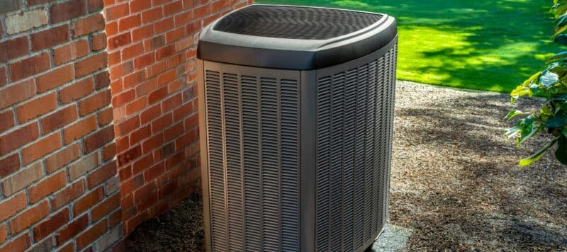 closeup of an outdoor hvac unit