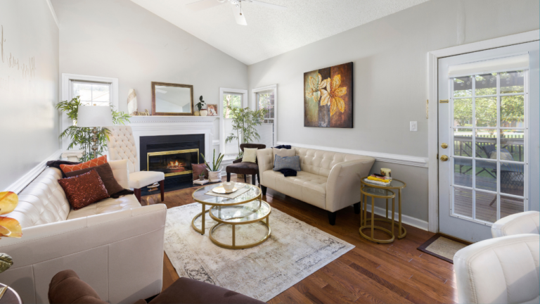 The interior of a Texas living room.