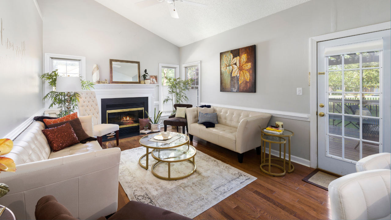 The interior of a Texas living room.